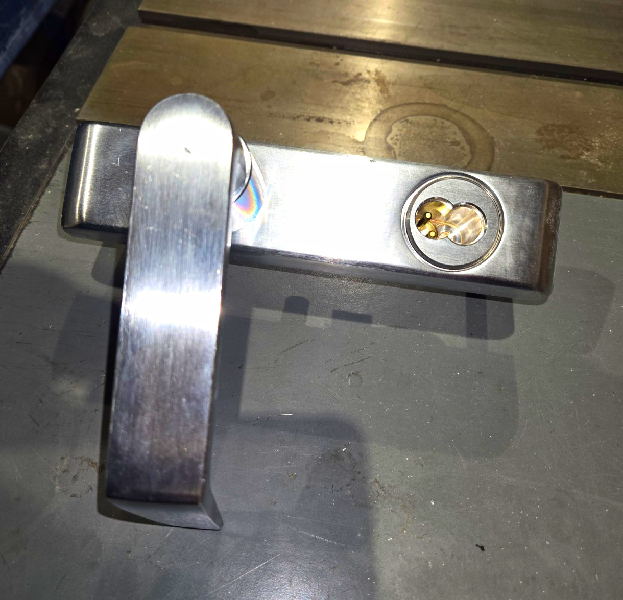 Von Duprin 360L Panic Exit Device Hardware Trim With Cylinder Von Duprin 360L Panic Exit Device Hardware Trim With Cylinder