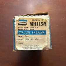 Lot of 9 Crouse-Hinds MH115R Circuit Breaker 15A 1 Pole  Style MM Right Clip NOS picture