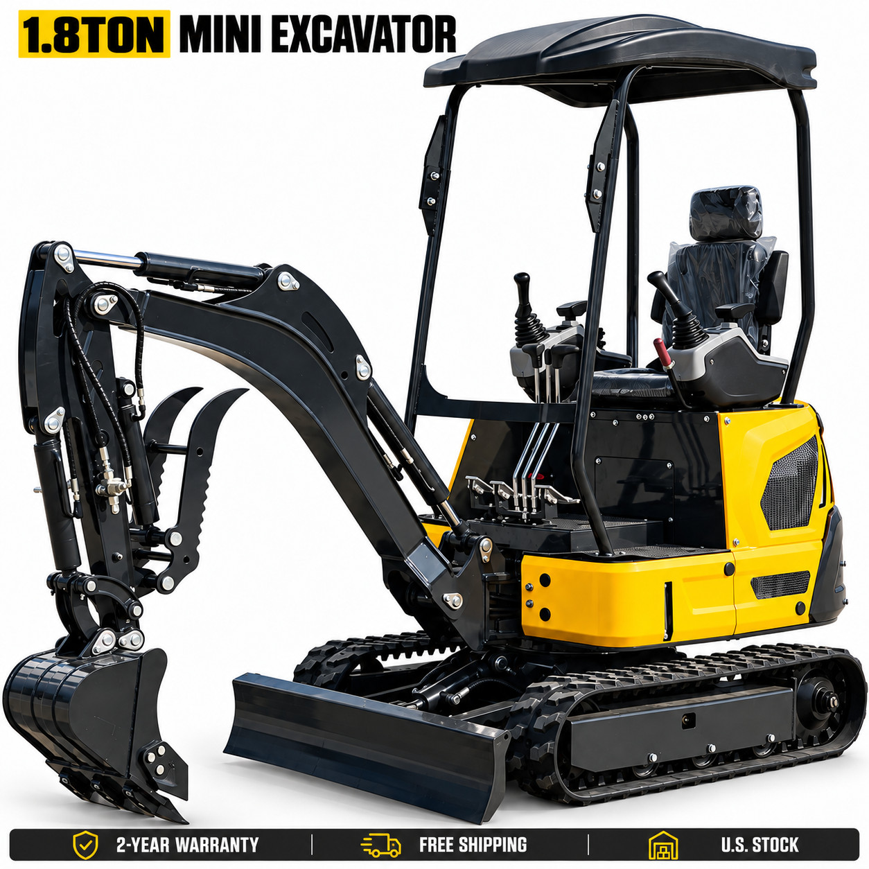 1.8 Ton Mini Excavator Kubota D722 EPA Diesel Side Swing Pilot Crawler Digger 1.8 Ton Mini Excavator Kubota D722 EPA Diesel Side Swing Pilot Crawler Digger