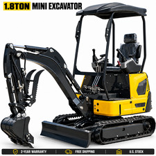 1.8 Ton Mini Excavator Kubota D722 EPA Diesel Side Swing Pilot Crawler Digger picture