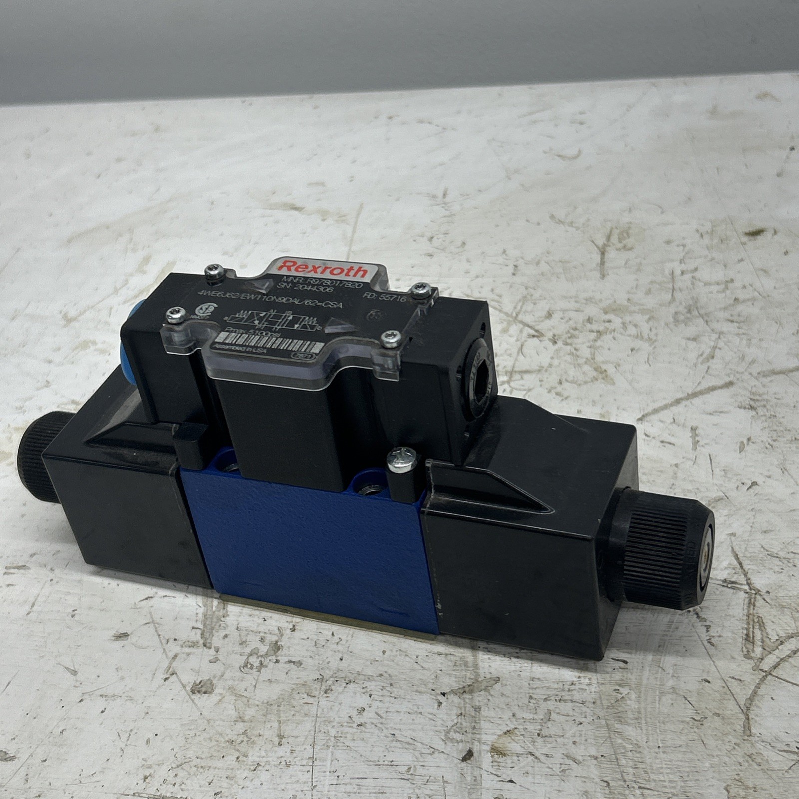 Rexroth Hydraulic Directional Control Valve.mnr R978017820. 4we6j62/ew110n9dal/6