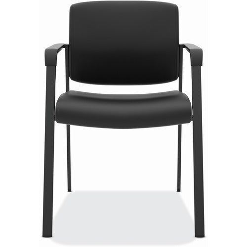 HON HON Validate Stacking Guest Chair | Black SofThread Leather BSXVL605SB11