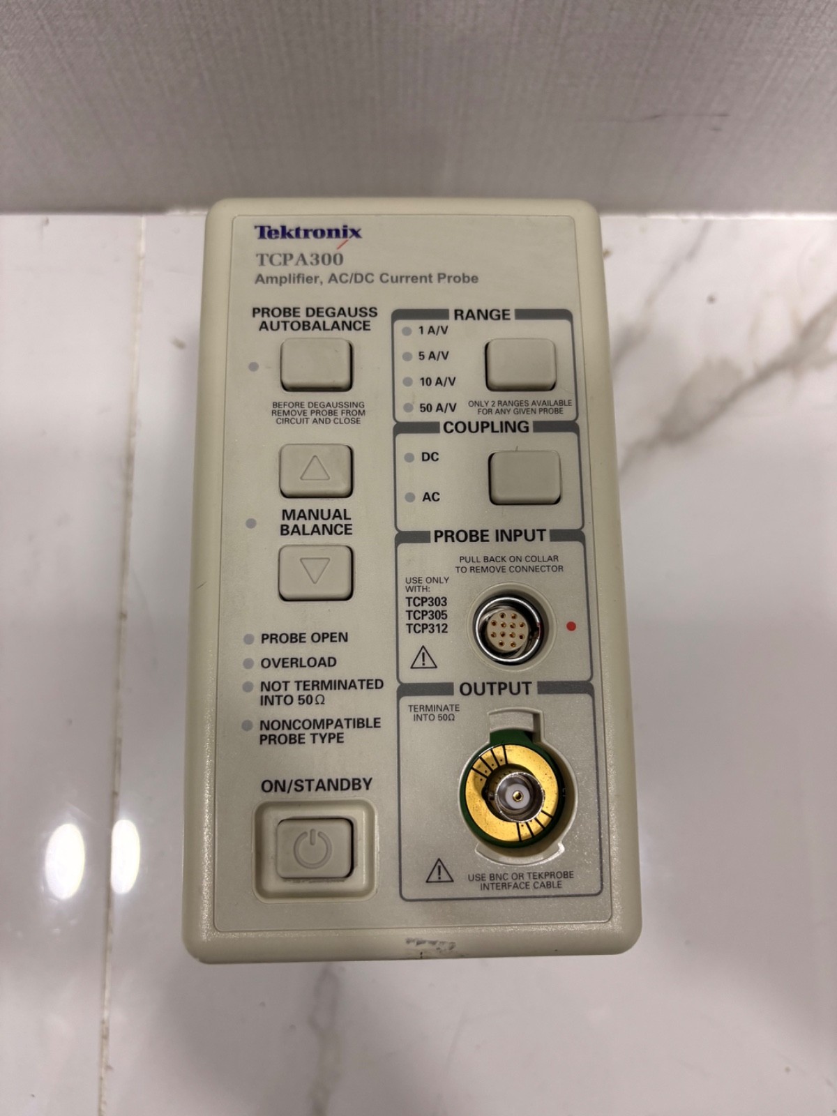 TEKTRONIX TCP A300 AMPLIFIER AC/DC CURRENT PROBE TEKTRONIX TCP A300 AMPLIFIER AC/DC CURRENT PROBE