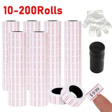 Price Tag Gun Sticker Red line 600 Labels per Roll Refill Ink Roller For MX-5500 picture