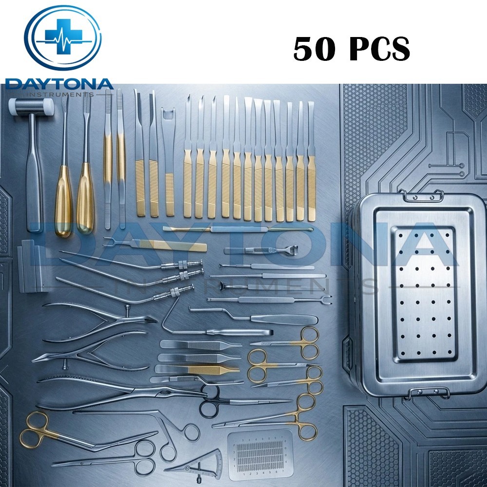 Rhinoplasty 50 pcs set Nose & Plastic Surgery instruments with box Rhinoplasty 50 pcs set Nose & Plastic Surgery instruments with box