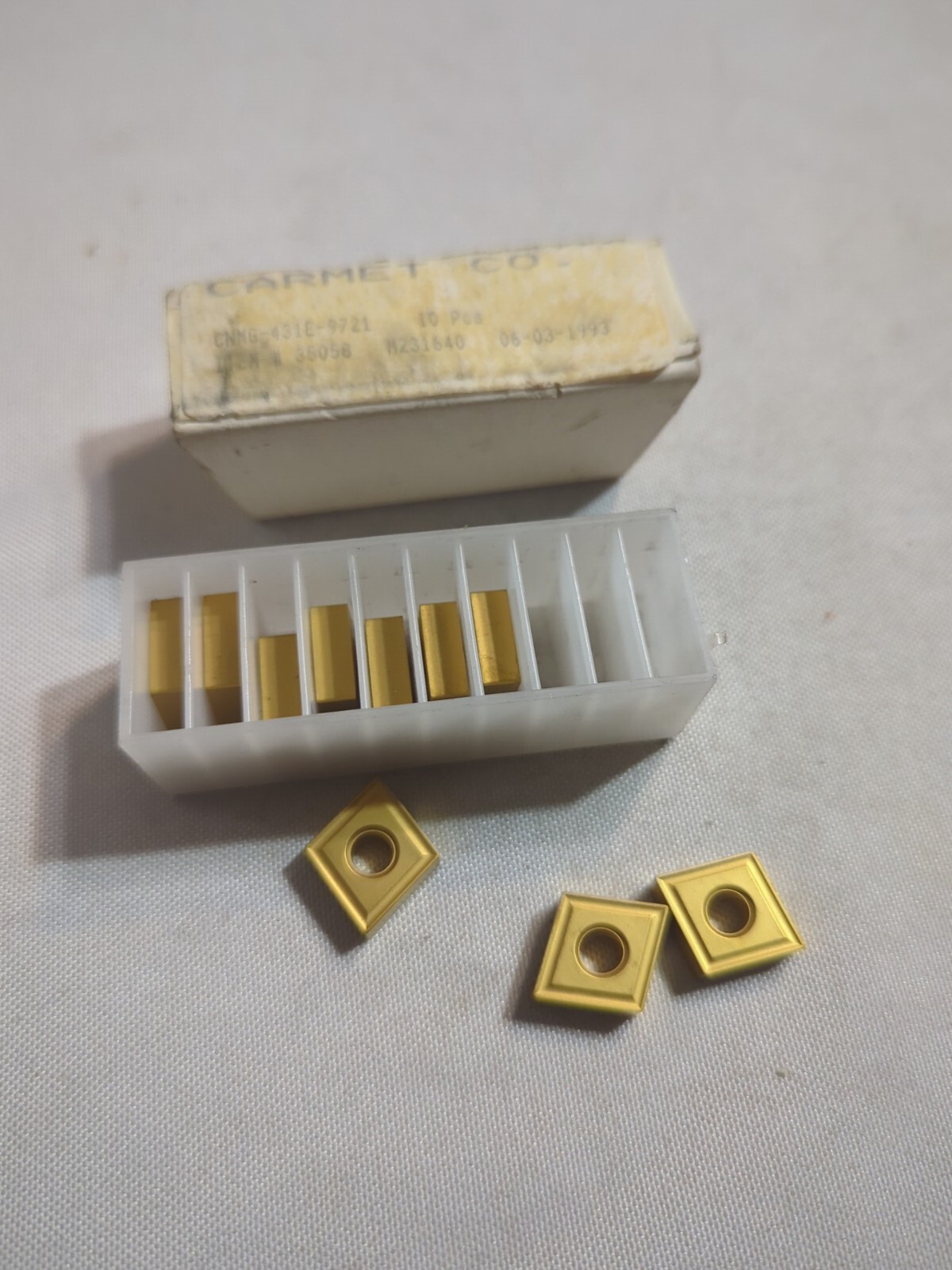 Htf Qty.10 Carmet CNMG-431E-9721 High Grade Carbide Inserts (A18) Htf Qty.10 Carmet CNMG-431E-9721 High Grade Carbide Inserts (A18)