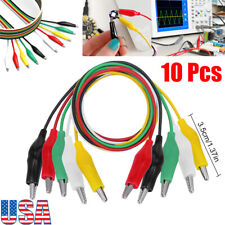 10Pcs Double-ended Wire Crocodile Alligator Clips Test Leads Jumper Cables picture