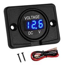 DC 24V 12V Voltage Gauge, Battery Voltage Meter, LED Volt Meter 12 Volt 24 Volt picture