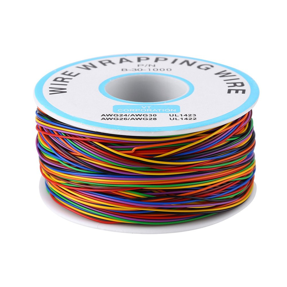 30 AWG Tinned Wire - 8-Color 250M Insulated Hookup Wire for Circuit Board