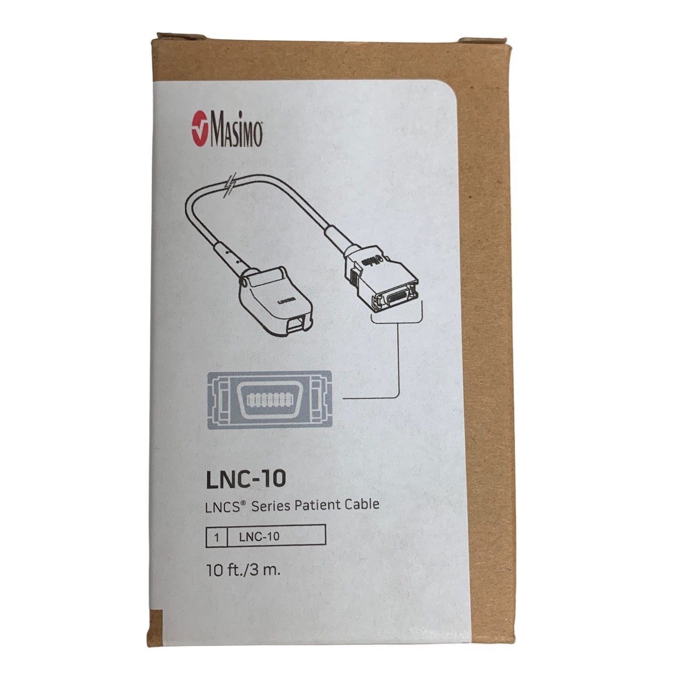 Masimo 1814 LNC-10 Patient Cable, 10 feet long BRAND NEW. OEM.