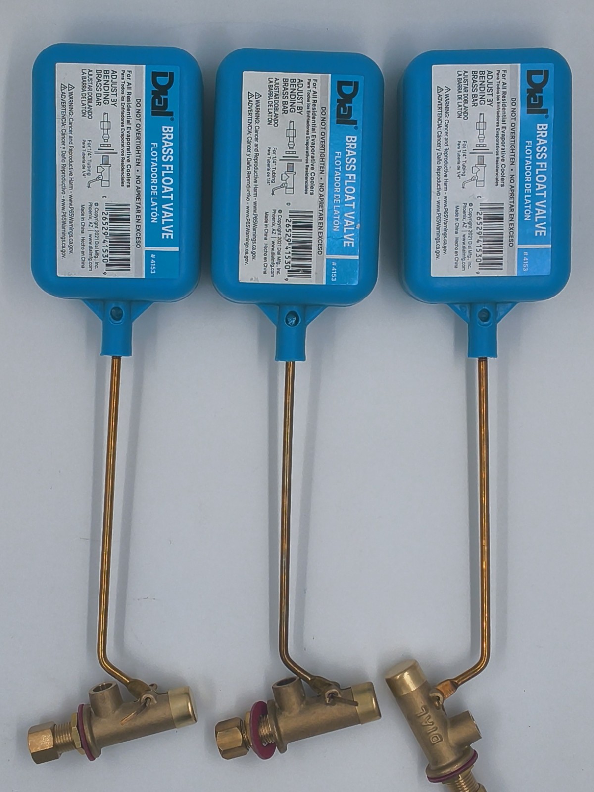 3pc Dial 4153 Brass Float Valve 1/4 In Tubing Water Evaporative Cooler HVAC Part 3pc Dial 4153 Brass Float Valve 1/4 In Tubing Water Evaporative Cooler HVAC Part