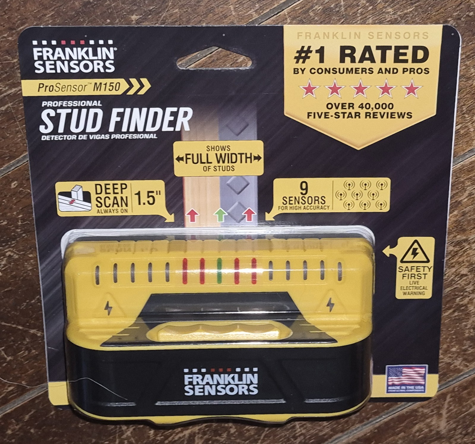 Franklin Sensors ProSensor M150 Professional Stud Finder(9 Sensors & 1.5\ Franklin Sensors ProSensor M150 Professional Stud Finder(9 Sensors & 1.5\