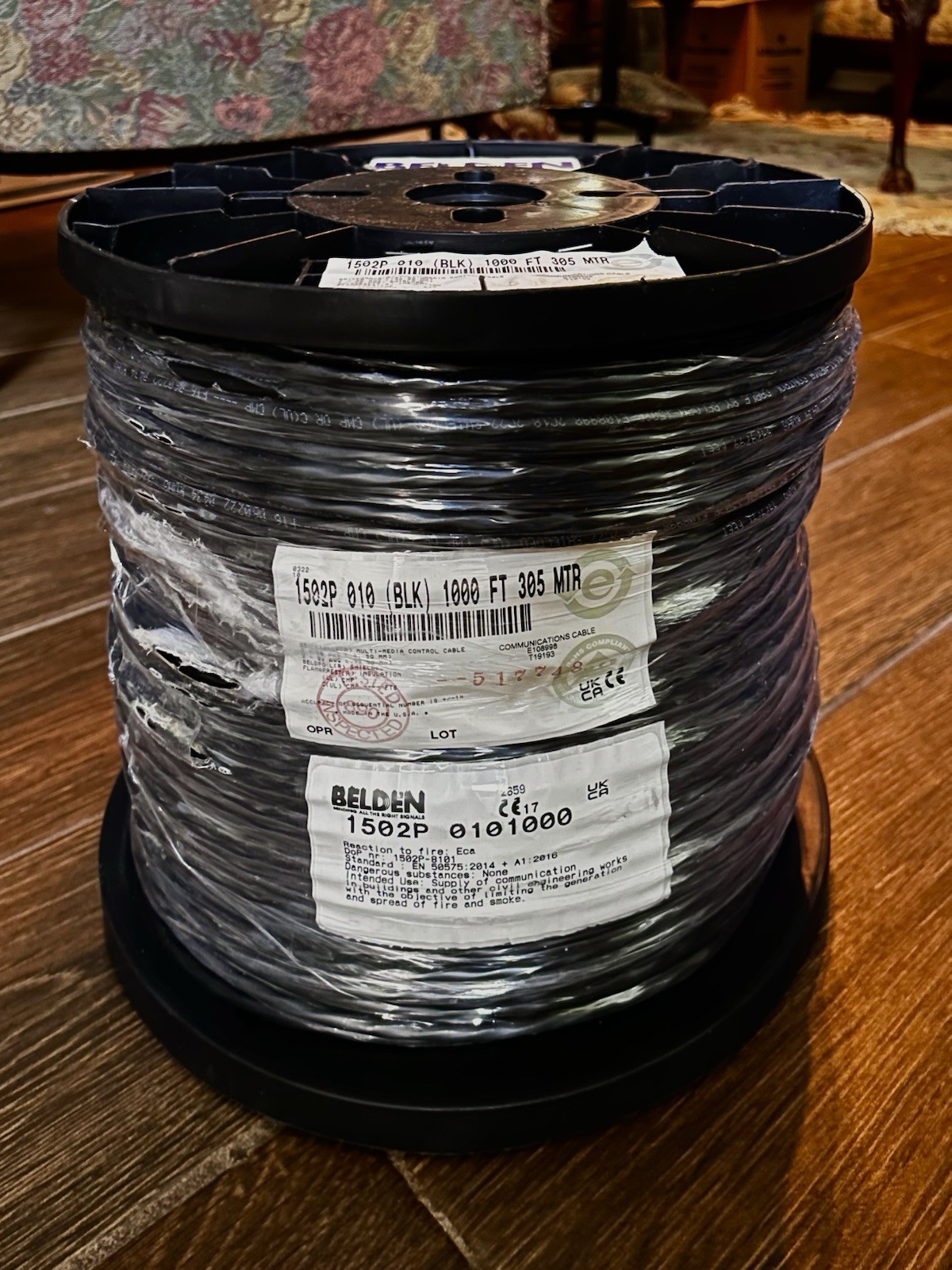 BELDEN BRAND NEW WIRE/CABLE—1502P-010-1000’ FEET REEL—PLENUM—TOUCH PANEL CABLE BELDEN BRAND NEW WIRE/CABLE—1502P-010-1000’ FEET REEL—PLENUM—TOUCH PANEL CABLE