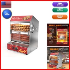 ROVSUN 40L 2-Tier Hot Dog Steamer, 235 Hot Dogs & 50 Buns Capacity, Electric picture