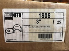 EGS NEER 1808 3” Qty In Box-25 1-hole Played Stamped Steel “click On” Strap picture