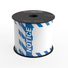 LabelTac Notice Tag - Safety Blue and White Stripes - Printable Tag Roll picture