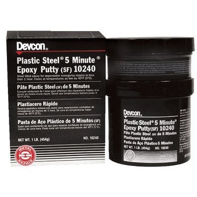 Devcon 10240 Plastic Steel 5 Minute Putty (SF) - 1-lb plastic steel 5 minute Devcon 10240 Plastic Steel 5 Minute Putty (SF) - 1-lb plastic steel 5 minute
