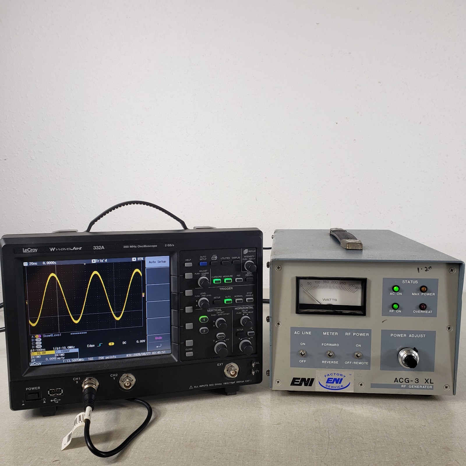 TESTED ENI MKS ACG-3-03 XL 300W 13.56MHz RF Plasma Power Generator TESTED ENI MKS ACG-3-03 XL 300W 13.56MHz RF Plasma Power Generator