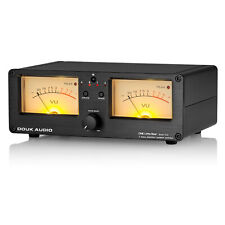 Dual Analog VU Meter 2-way Amplifier/Speaker Audio Switcher Box DB Panel Display picture