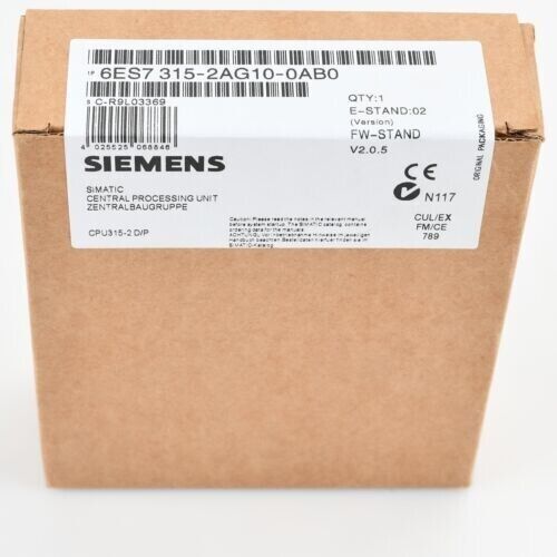6ES7315-2AG10-0AB0 1PCS NEW SIEMENS CENTRAL PROCESSING UNIT 6ES7 315-2AG10-0AB0 6ES7315-2AG10-0AB0 1PCS NEW SIEMENS CENTRAL PROCESSING UNIT 6ES7 315-2AG10-0AB0
