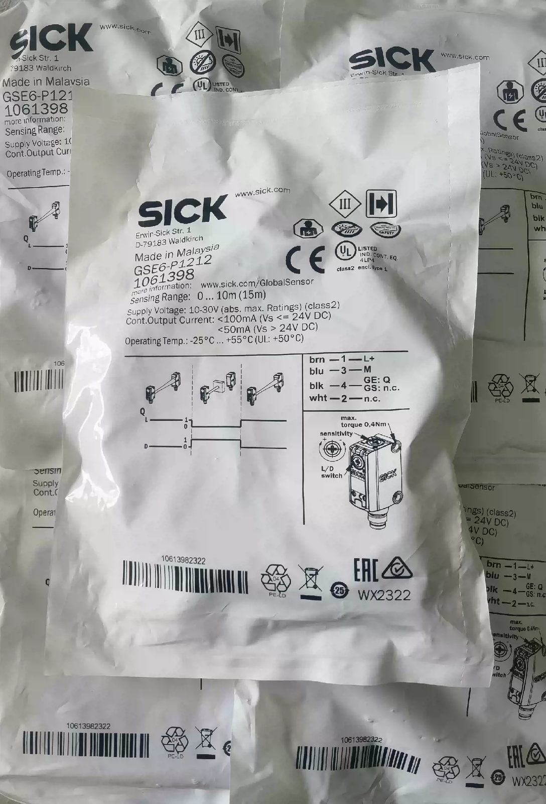 1PC Sick GSE6-P1212 1061398 Sensor New GSE6P1212