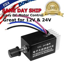 DC 12V 24V Motor Speed Controller Switch Car Truck Fan Heater Control Defroster picture