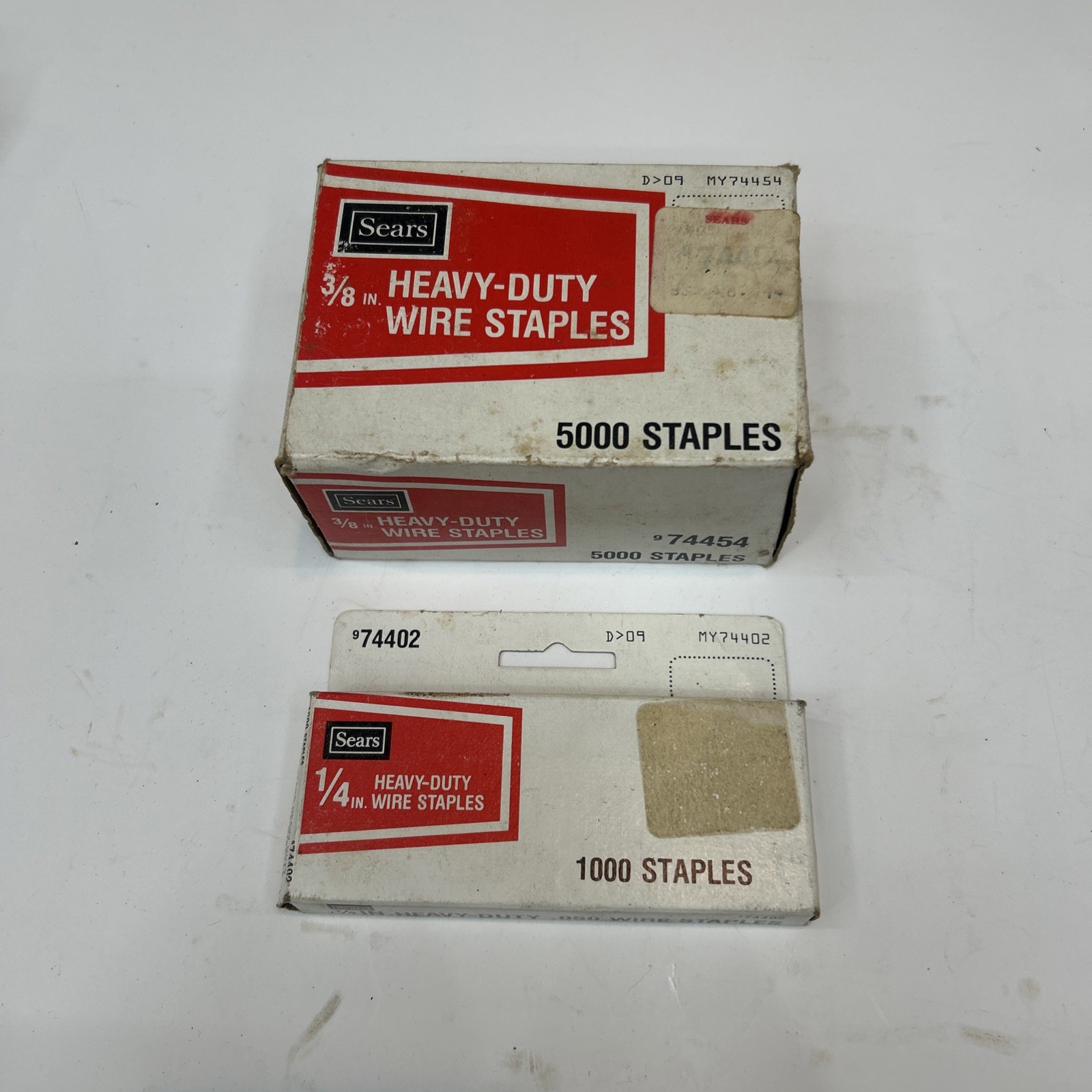 Vintage Sears Craftsman Box Heavy-Duty Wire Staples 5/16 Vintage Sears Craftsman Box Heavy-Duty Wire Staples 5/16