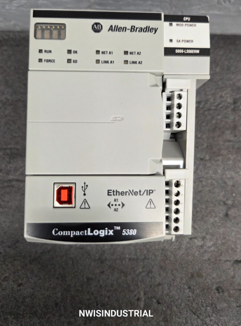 Allen Bradley 5069-L306ERM /A CompactLogix 5380 600KB Memory Ethernet Controller Allen Bradley 5069-L306ERM /A CompactLogix 5380 600KB Memory Ethernet Controller
