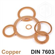 Metric Copper Sealing Washers Rings Flat Gasket Form A DIN 7603 A All Sizes mm picture