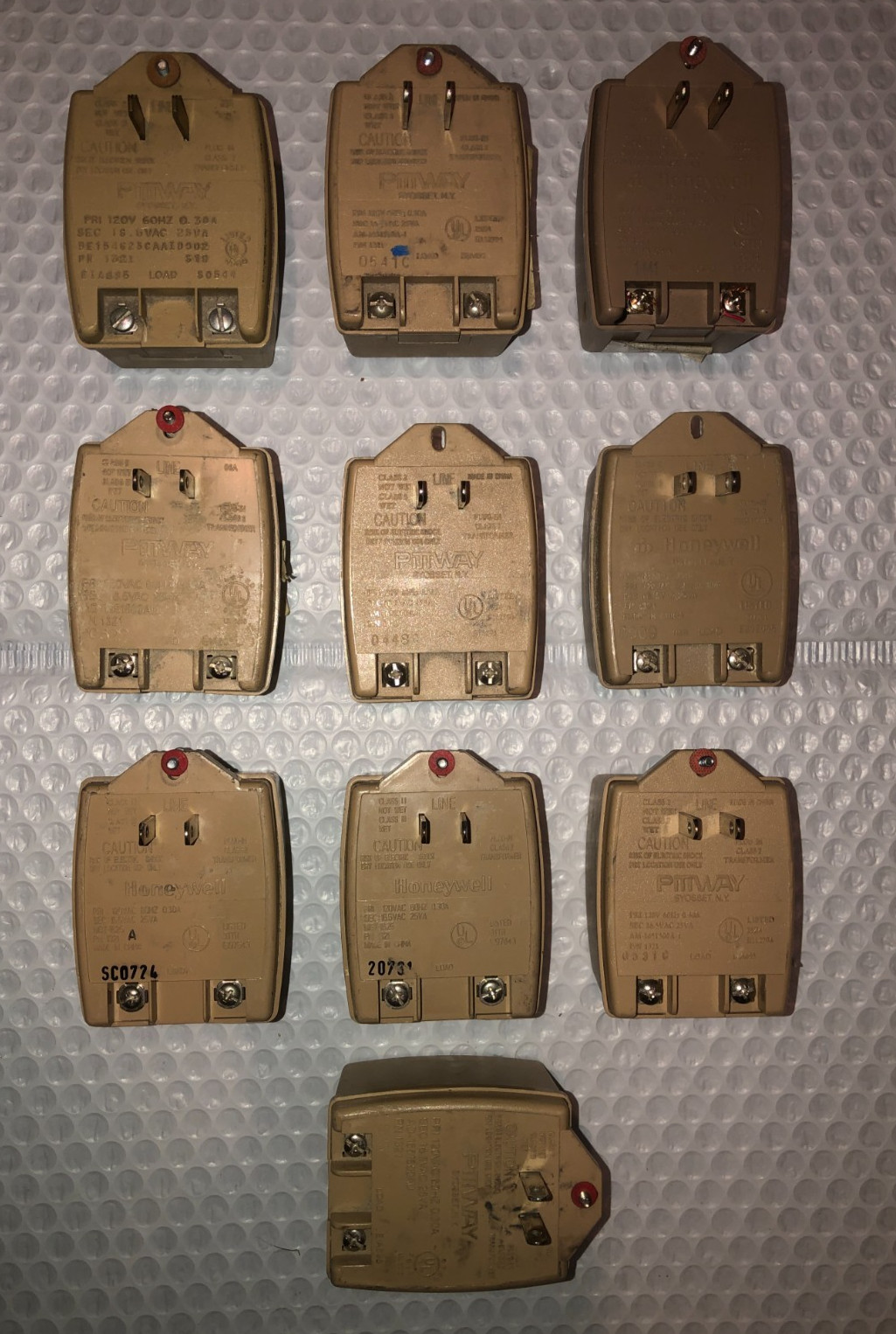 (10) LOT Resideo Honeywell Transformer for alarm system adt dsc ge TESTED, USED (10) LOT Resideo Honeywell Transformer for alarm system adt dsc ge TESTED, USED