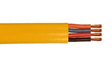 100' 12/4 Stranded Copper Flat Festoon Cable PVC Jacket Yellow 600V picture