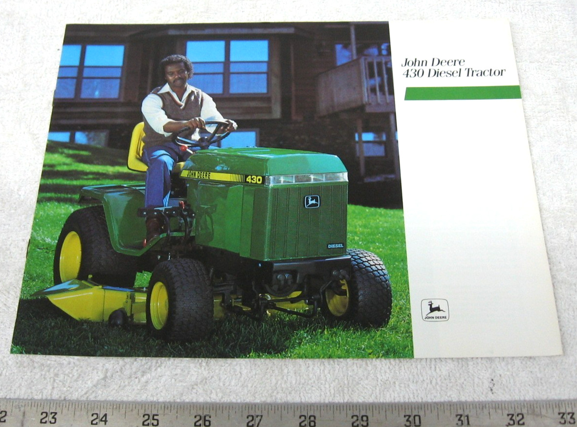VINTAGE 1984 JOHN DEERE 430 LAWN & GARDEN TRACTOR BROCHURE VINTAGE 1984 JOHN DEERE 430 LAWN & GARDEN TRACTOR BROCHURE