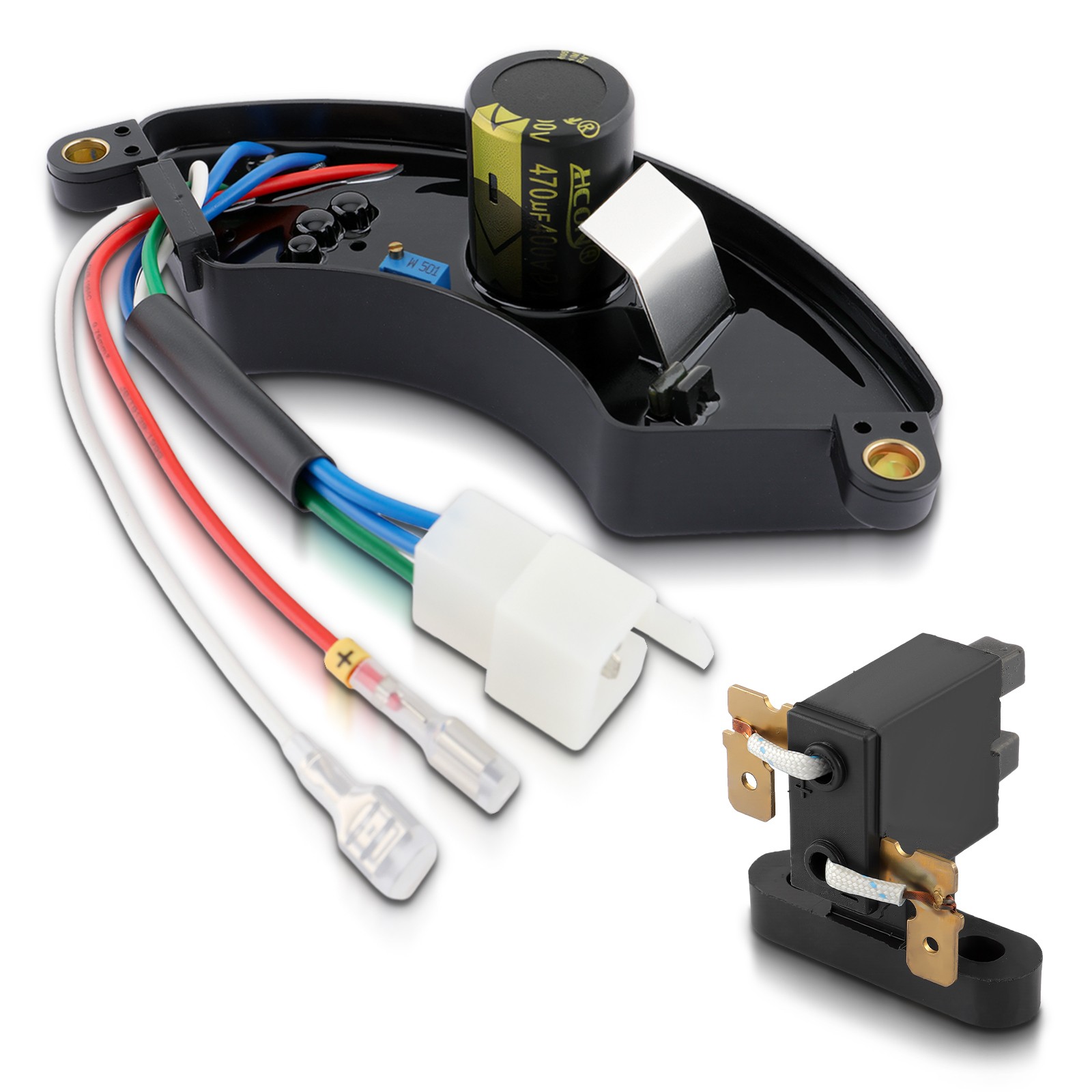 AVR Automatic Voltage Regulator For 3Kw-8Kw Generator Rectifier Half Moon Style