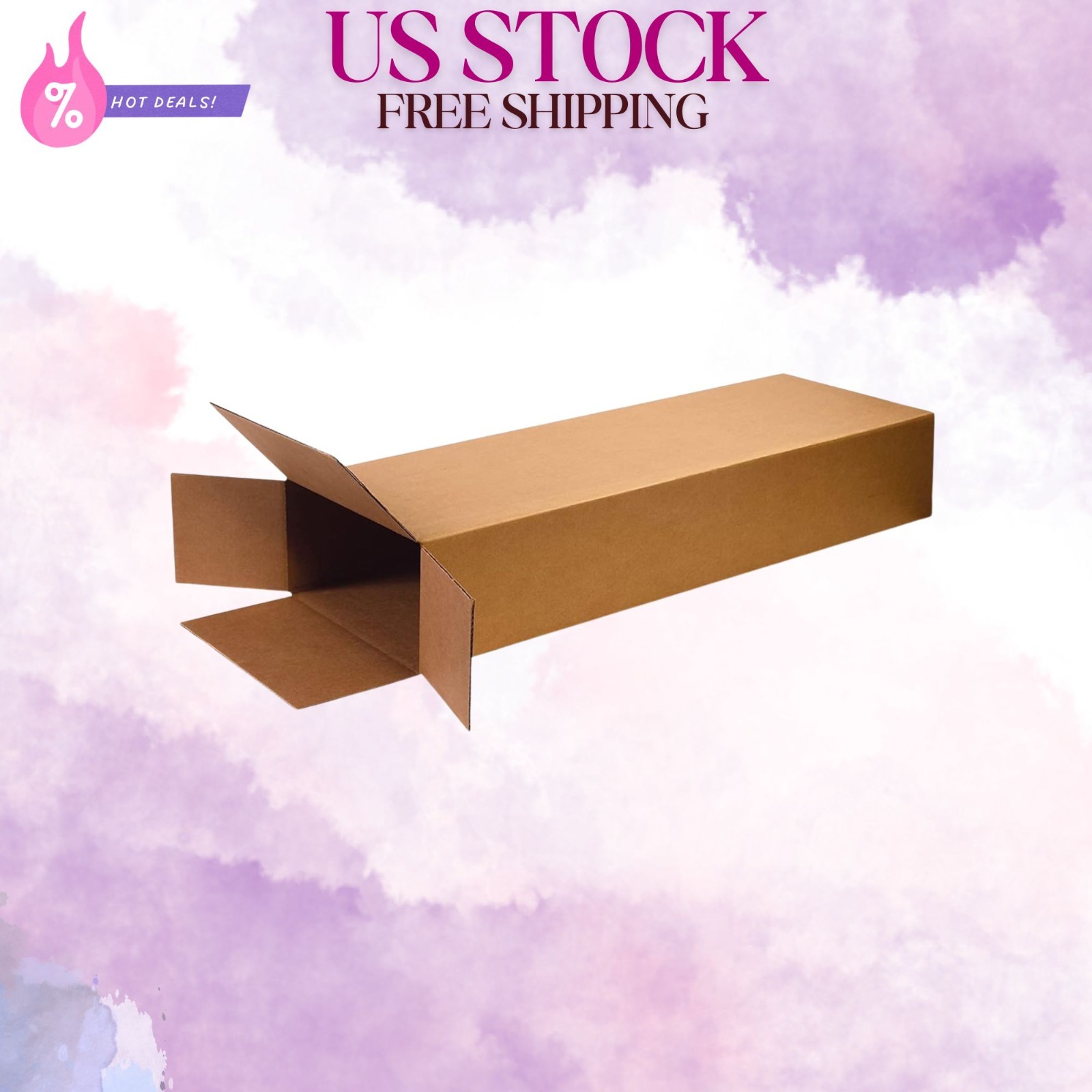NEW 5 Pack Heavy Duty Guitar Shipping Boxes 18x6x45in Corrugated Cardboard