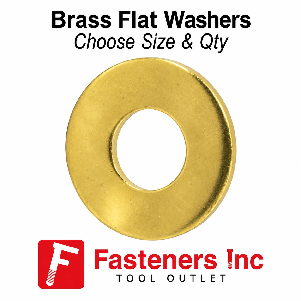 Brass Flat Washers Solid Brass, Full Assortment of Sizes Available in Listing