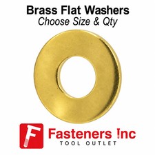 Brass Flat Washers Solid Brass, Full Assortment of Sizes Available in Listing picture