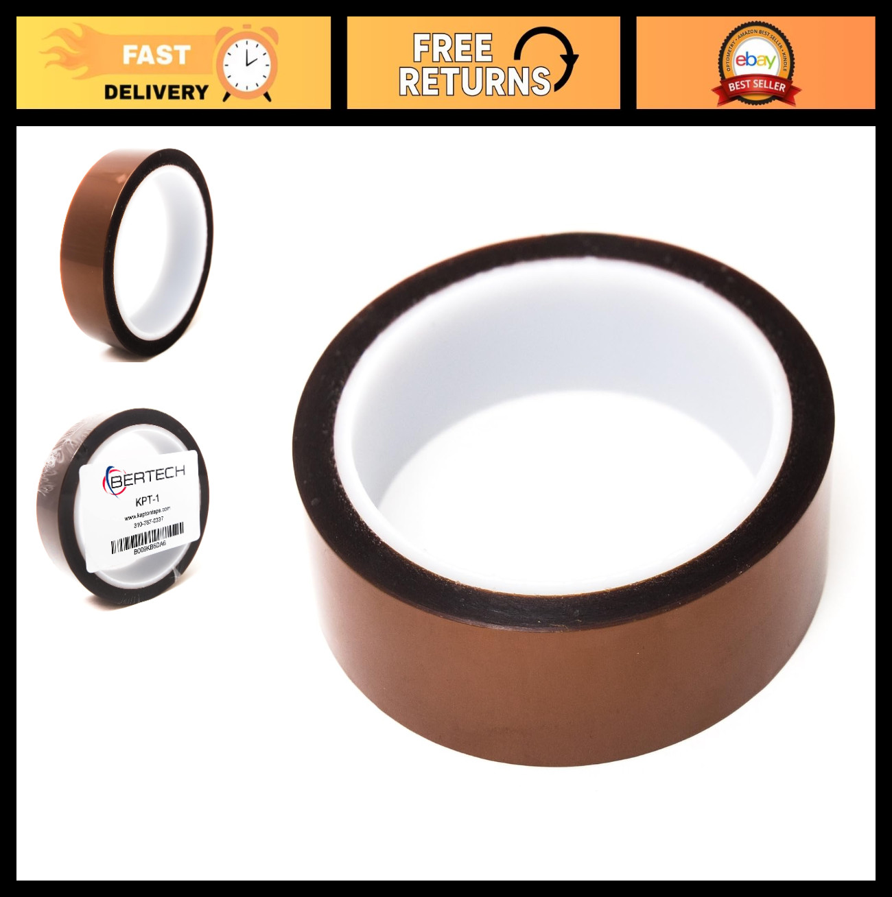 High-Temperature Kapton Tape 1 Mil Thick 1 High-Temperature Kapton Tape 1 Mil Thick 1