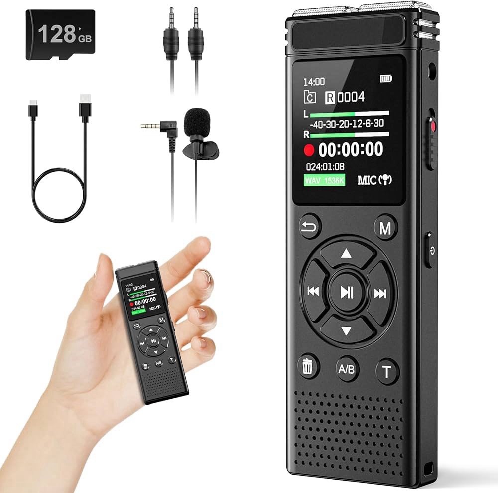 136GB Digital Voice Recorder with Playback,9000 Hours Audio Recording Device,Voi 136GB Digital Voice Recorder with Playback,9000 Hours Audio Recording Device,Voi