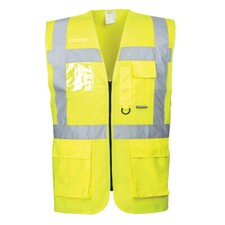 Portwest US476 Berlin Executive Hi-Vis Reflective Safety Work Zipper Vest ANSI picture