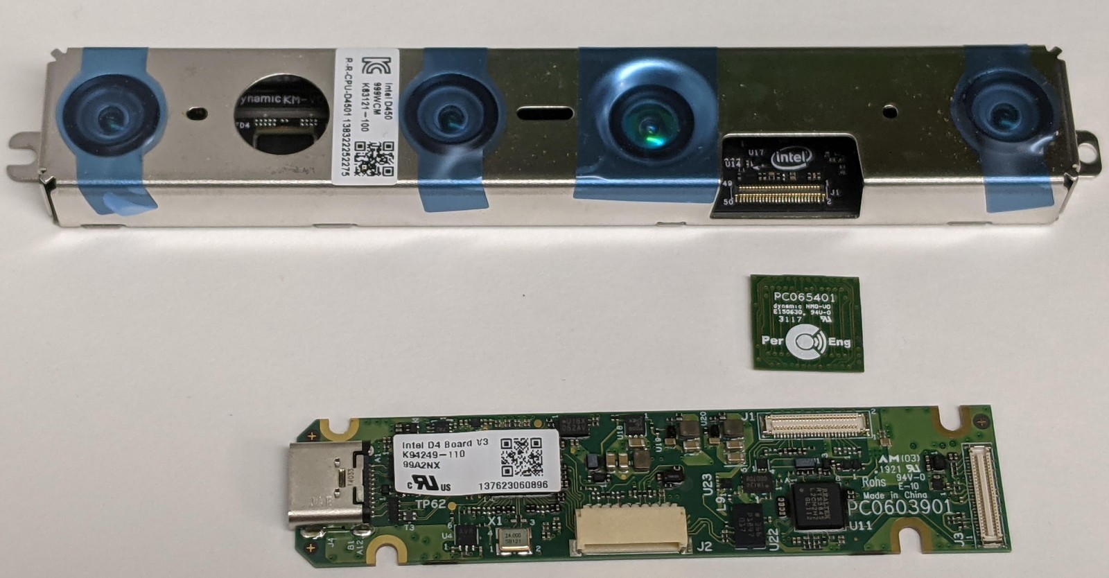 Intel RealSense D455 OEM Kit D450 Depth Module D4 V3 IMU Board USB-C Interposer