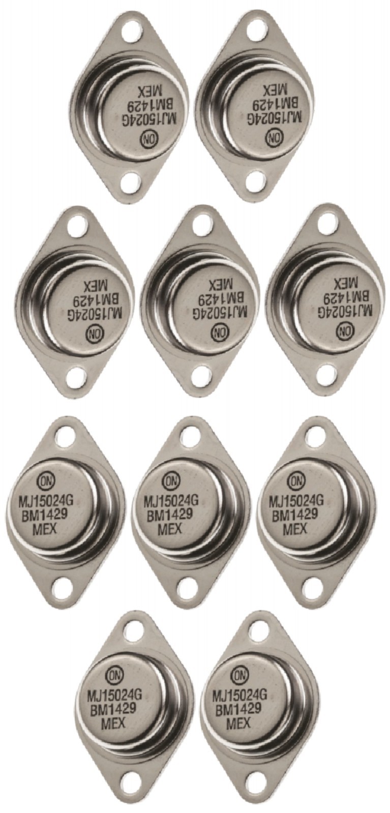 MJ15024  To-3 Silicone Audio Power Output Transistor 10 Pack