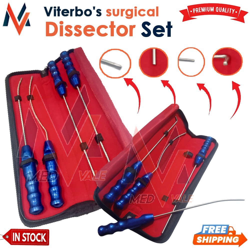 Viterbo's surgical Dissector Set 4pcs facelift gliding brow lift plastic surgery Viterbo's surgical Dissector Set 4pcs facelift gliding brow lift plastic surgery