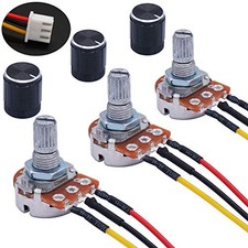 TWTADE 3PCS 5K Ohm Linear Taper Rotary Potentiometer WH148 B5K 3 Pin with XH2.54 picture