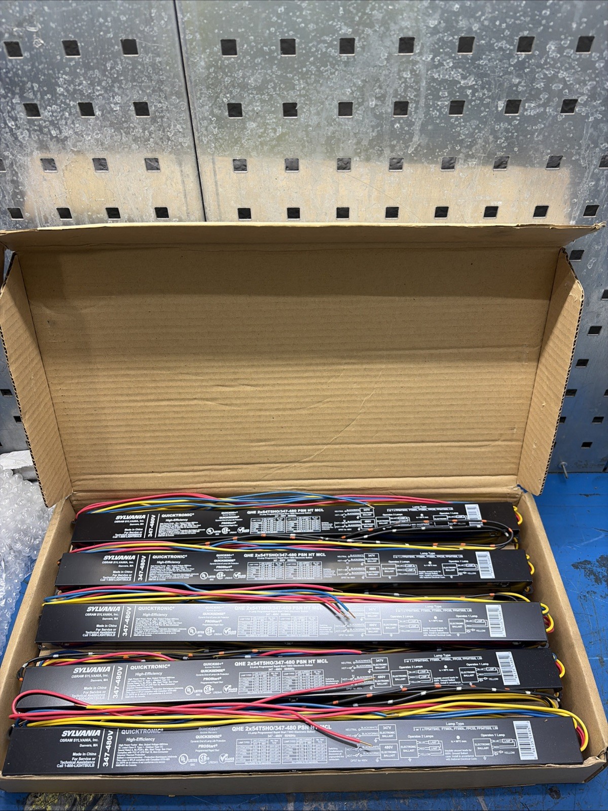 (10) OSRAM Sylvania QHE 2X54T5HO-347-480 PSN-HT MCL 2-Lamp 480 Volt  Ballast NIB