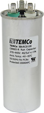 Temco 40+5 Uf/Mfd 370-440 VAC Volts round Dual Run Capacitor 50/60 Hz AC Electri picture