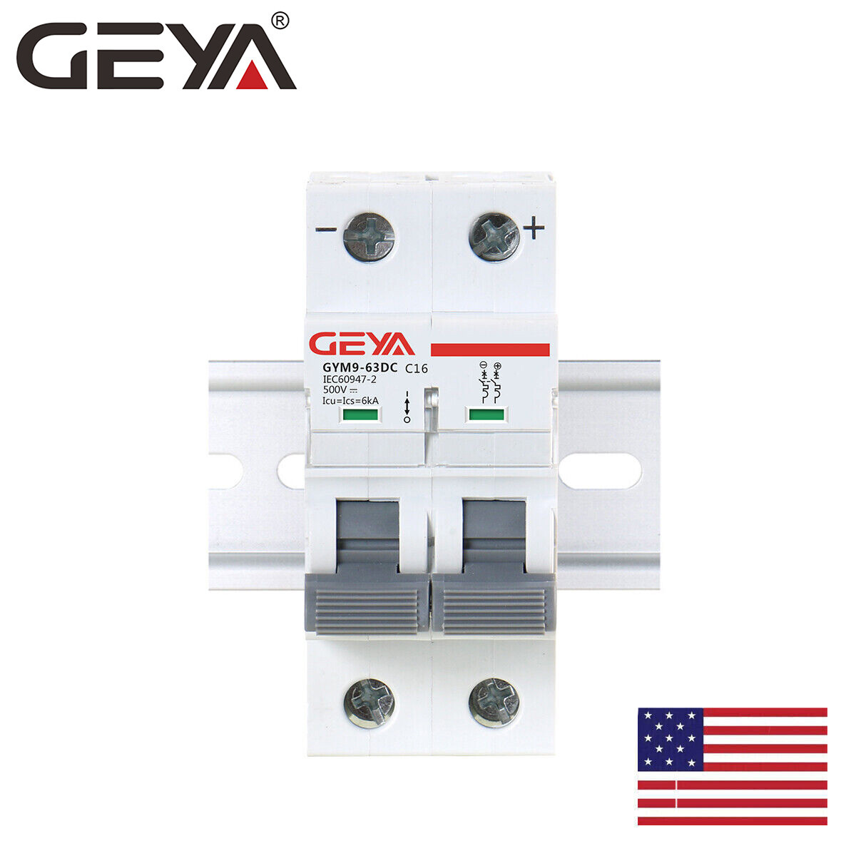 GEYA Solar DC Mini Circuit Breaker 2P MCB 6-125A PV Isolator Disconnect Switch GEYA Solar DC Mini Circuit Breaker 2P MCB 6-125A PV Isolator Disconnect Switch