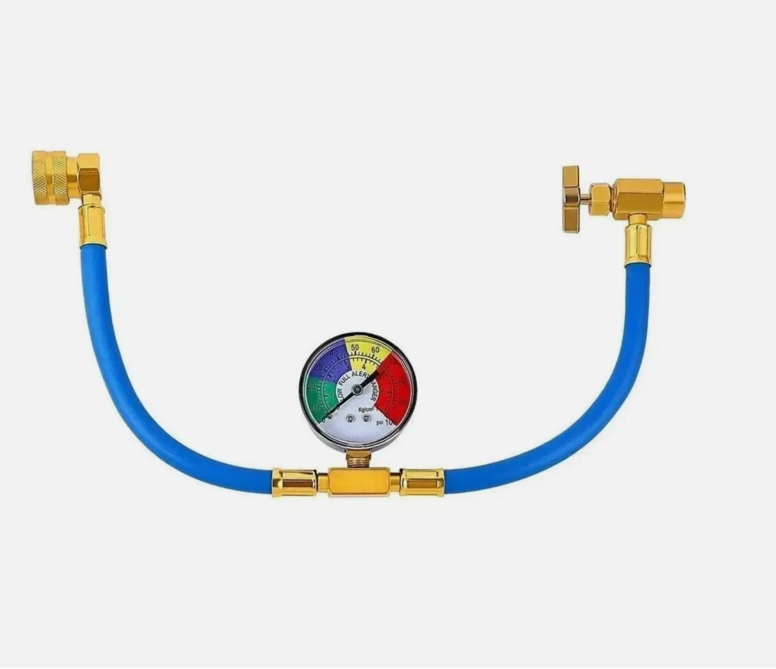 Self-Sealing R134A Refrigeration Recharge Hose Kit AC Charge Hose w/Gauge US Self-Sealing R134A Refrigeration Recharge Hose Kit AC Charge Hose w/Gauge US
