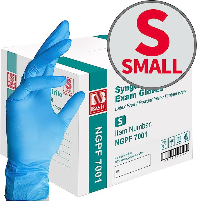 1000PCS Blue Disposable Nitrile Exam Gloves Powder Latex Free [XS,S,M,L,XL Size]