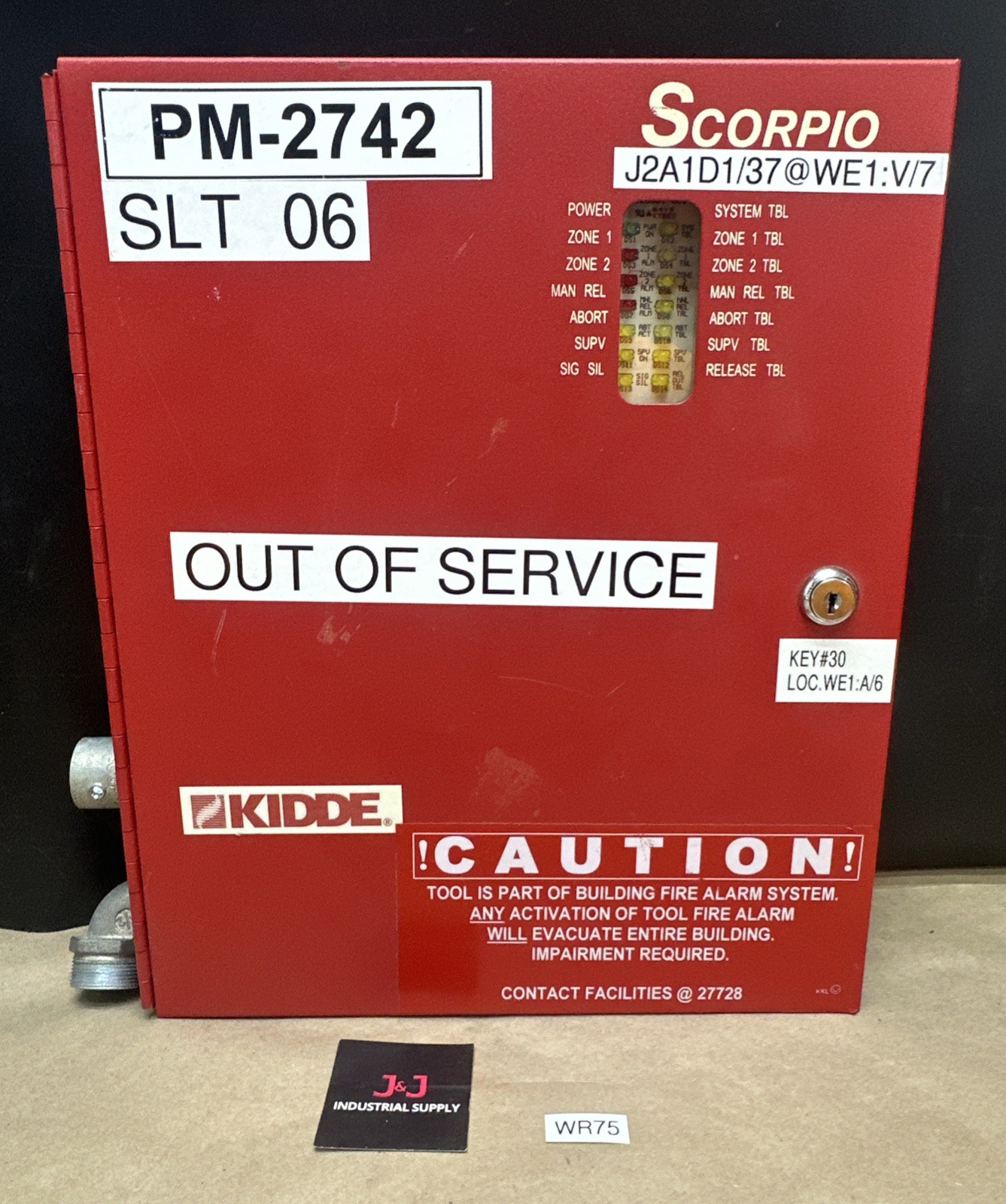 PREOWNED OOS Kidde Scorpio Agent Releasing Panel *W/ Key* Fenwal 2320 + WARRANTY PREOWNED OOS Kidde Scorpio Agent Releasing Panel *W/ Key* Fenwal 2320 + WARRANTY