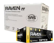SAS RAVEN 66517 Powder-Free Black Nitrile Gloves CASE (10 BOXES) MEDIUM picture